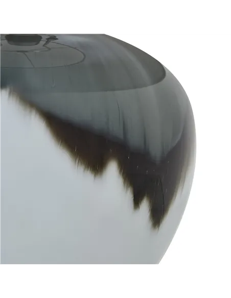 Hill Interiors Grey Glass Table Lamp With Linen Shade 23734