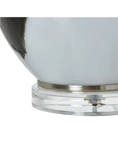 Hill Interiors Grey Glass Table Lamp With Linen Shade 23734