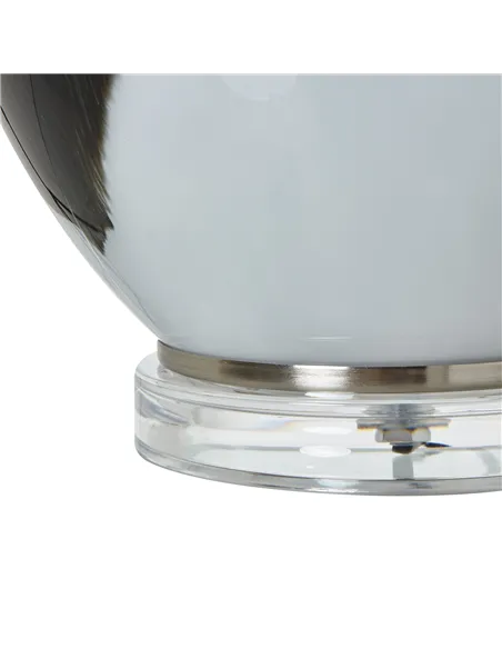 Hill Interiors Grey Glass Table Lamp With Linen Shade 23734