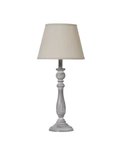 Hill Interiors Dunum Column Table Lamp With Linen Shade 23890