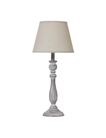 Hill Interiors Dunum Column Table Lamp With Linen Shade 23890