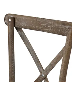 Hill Interiors Light Oak Cross Back Dining Chair 22926 2
