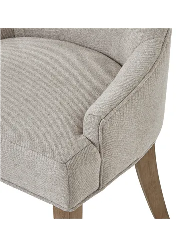 Hill Interiors Brockham Oatmeal Twill Dining Chair 23746