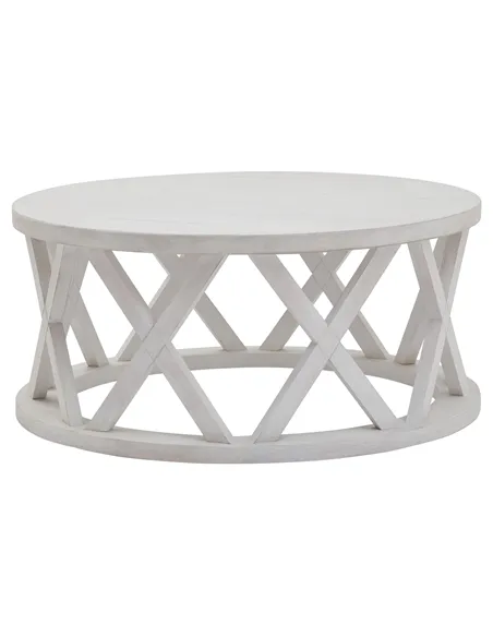 Hill Interiors Stamford Plank Collection Round Coffee Table 22923