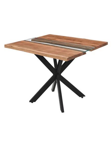 Hill Interiors Live Edge Collection Square River Dining Table 23683