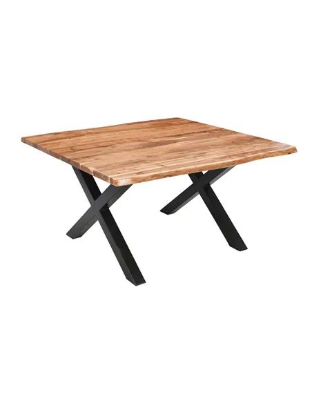 Hill Interiors Live Edge Collection Large Square Dining Table 23685