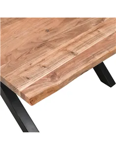 Hill Interiors Live Edge Collection Large Square Dining Table 23685 2