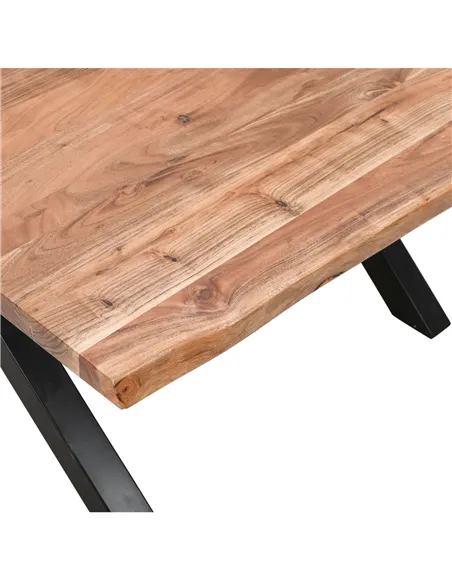 Hill Interiors Live Edge Collection Large Square Dining Table 23685