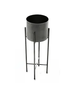 Hill Interiors Set Of Two Silver Planters On Stand 21585