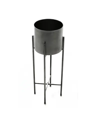 Hill Interiors Set Of Two Silver Planters On Stand 21585