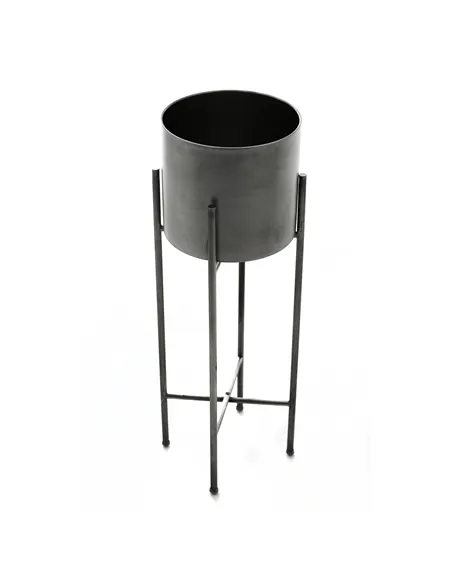 Hill Interiors Set Of Two Silver Planters On Stand 21585