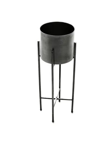 Hill Interiors Set Of Two Silver Planters On Stand 21585