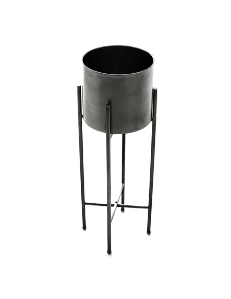 Hill Interiors Set Of Two Silver Planters On Stand 21585