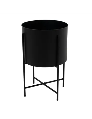 Hill Interiors Large Matt Black Planter On Frame 23096
