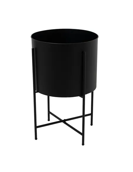 Hill Interiors Large Matt Black Planter On Frame 23096