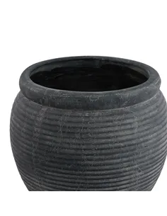 Hill Interiors Amalfi Grey Rimmed Large Plant Pot 23299 2