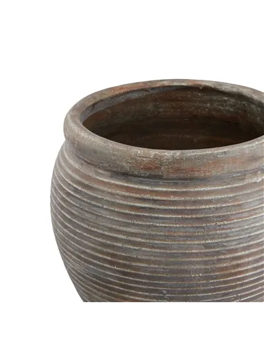 Hill Interiors Siena Brown   Rimmed Large Plant Pot 23301