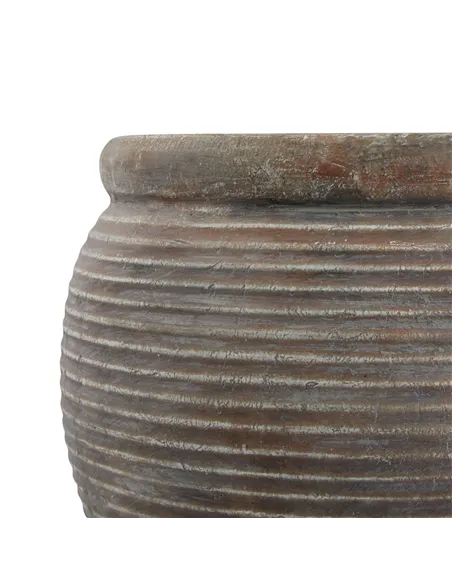 Hill Interiors Siena Brown   Rimmed Large Plant Pot 23301