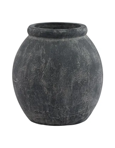 Hill Interiors Amalfi Grey Jar Shaped Planter 23305