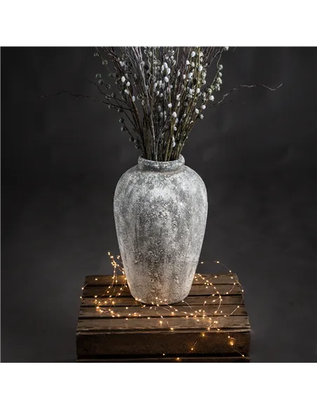 Hill Interiors Aged Stone Tall Ceramic Vase 19418