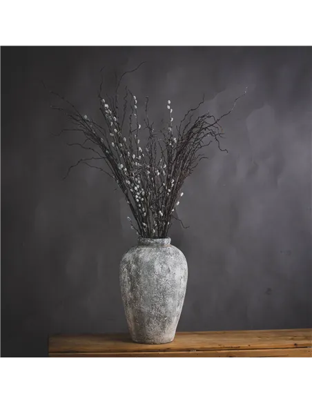 Hill Interiors Aged Stone Tall Ceramic Vase 19418