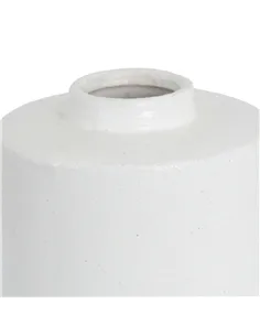 Hill Interiors White With Grey Detail Large Cylindrical Ceramic Vase 19419 2