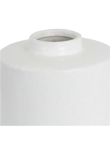 Hill Interiors White With Grey Detail Large Cylindrical Ceramic Vase 19419