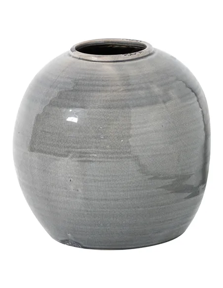 Hill Interiors Garda Grey Glazed Tiber Vase 21775