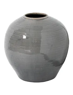 Hill Interiors Garda Grey Glazed Regola Vase 21777