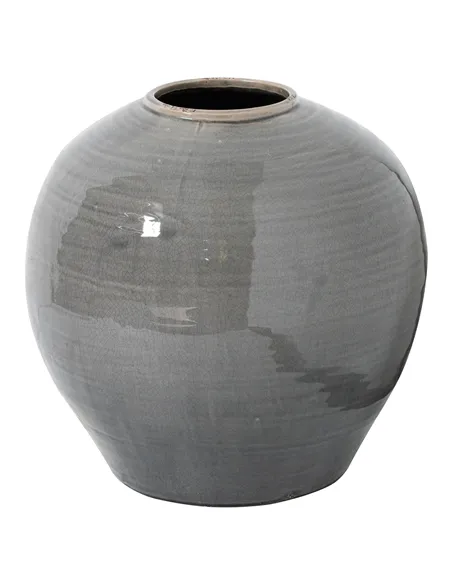Hill Interiors Garda Grey Glazed Regola Vase 21777