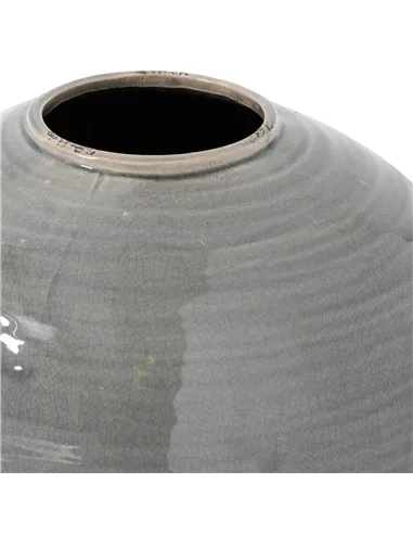 Hill Interiors Garda Grey Glazed Regola Vase 21777