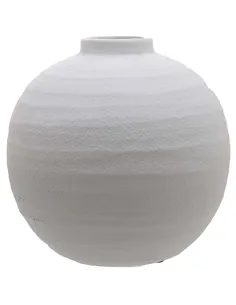 Hill Interiors Tiber Matt White Ceramic Vase 22243