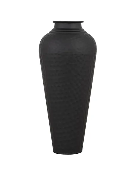 Hill Interiors Matt Black Hammered Vase With Lid 22858