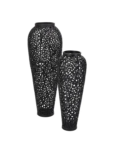 Hill Interiors Black Cast Lattice Large Vase 22875