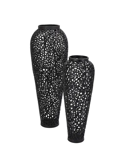 Hill Interiors Black Cast Lattice Large Vase 22875