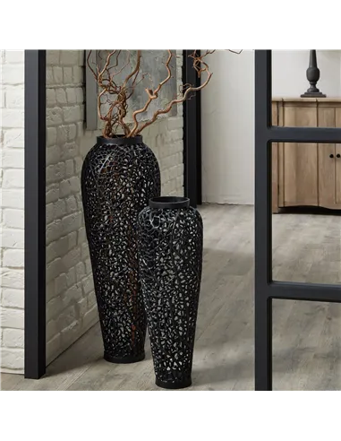 Hill Interiors Black Cast Lattice Large Vase 22875