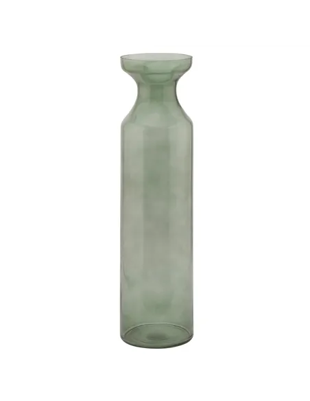Hill Interiors Smoked Sage Glass Tall Fluted Vase 22979