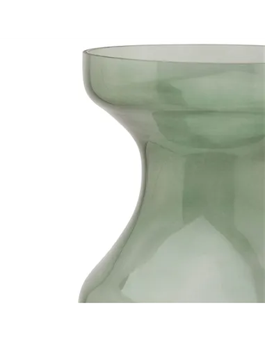 Hill Interiors Smoked Sage Glass Tall Fluted Vase 22979