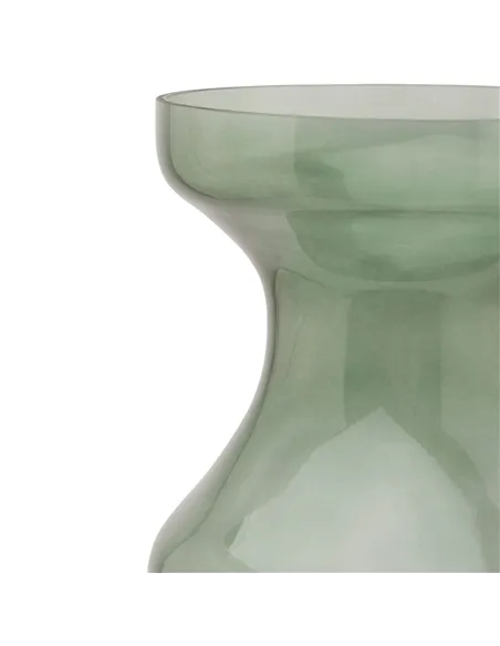 Hill Interiors Smoked Sage Glass Tall Fluted Vase 22979