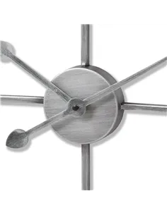 Hill Interiors Silver Heart Skeleton Wall Clock 17857 2