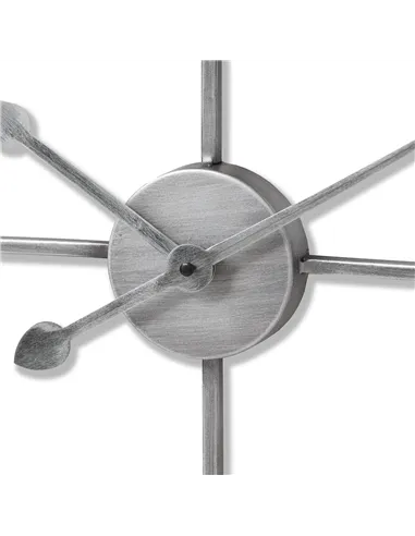 Hill Interiors Silver Heart Skeleton Wall Clock 17857