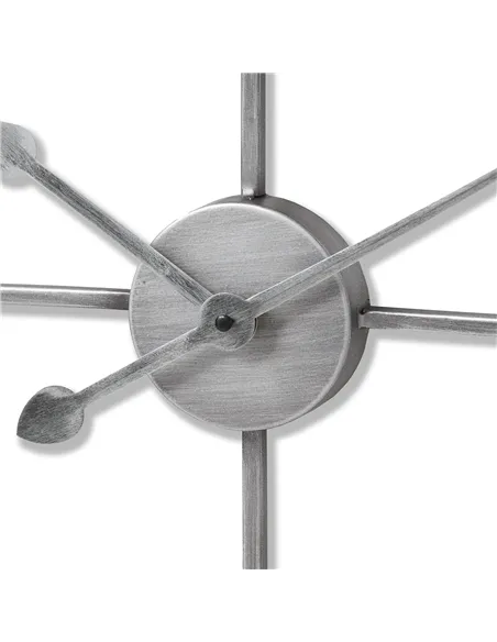 Hill Interiors Silver Heart Skeleton Wall Clock 17857