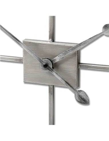 Hill Interiors Silver Rectangular Skeleton Wall Clock 17859