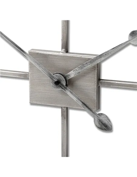 Hill Interiors Silver Rectangular Skeleton Wall Clock 17859