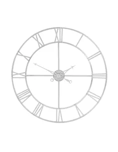 Hill Interiors Large Silver Foil Skeleton Wall Clock 18896