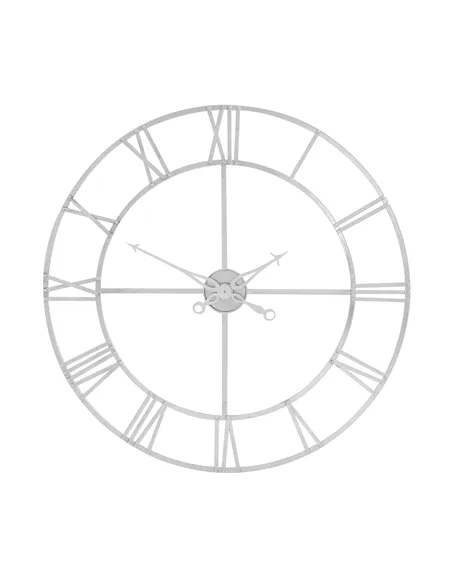 Hill Interiors Large Silver Foil Skeleton Wall Clock 18896