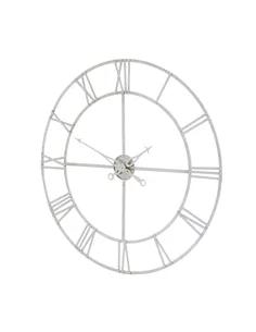 Hill Interiors Large Silver Foil Skeleton Wall Clock 18896 2