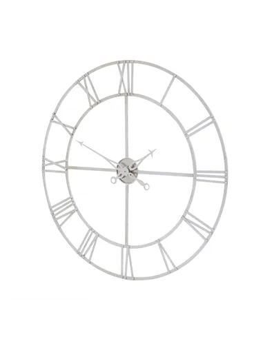 Hill Interiors Large Silver Foil Skeleton Wall Clock 18896