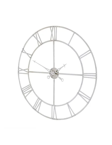 Hill Interiors Large Silver Foil Skeleton Wall Clock 18896