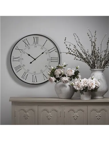 Hill Interiors Large Embossed Station Clock 19479